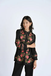 Goa Embroidered Top- Black