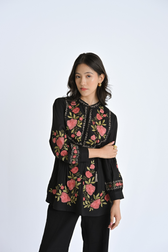 Goa Embroidered Top- Black
