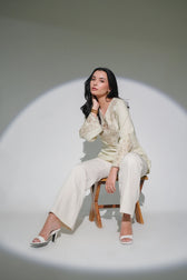 Raya Embroidered Top- Ivory