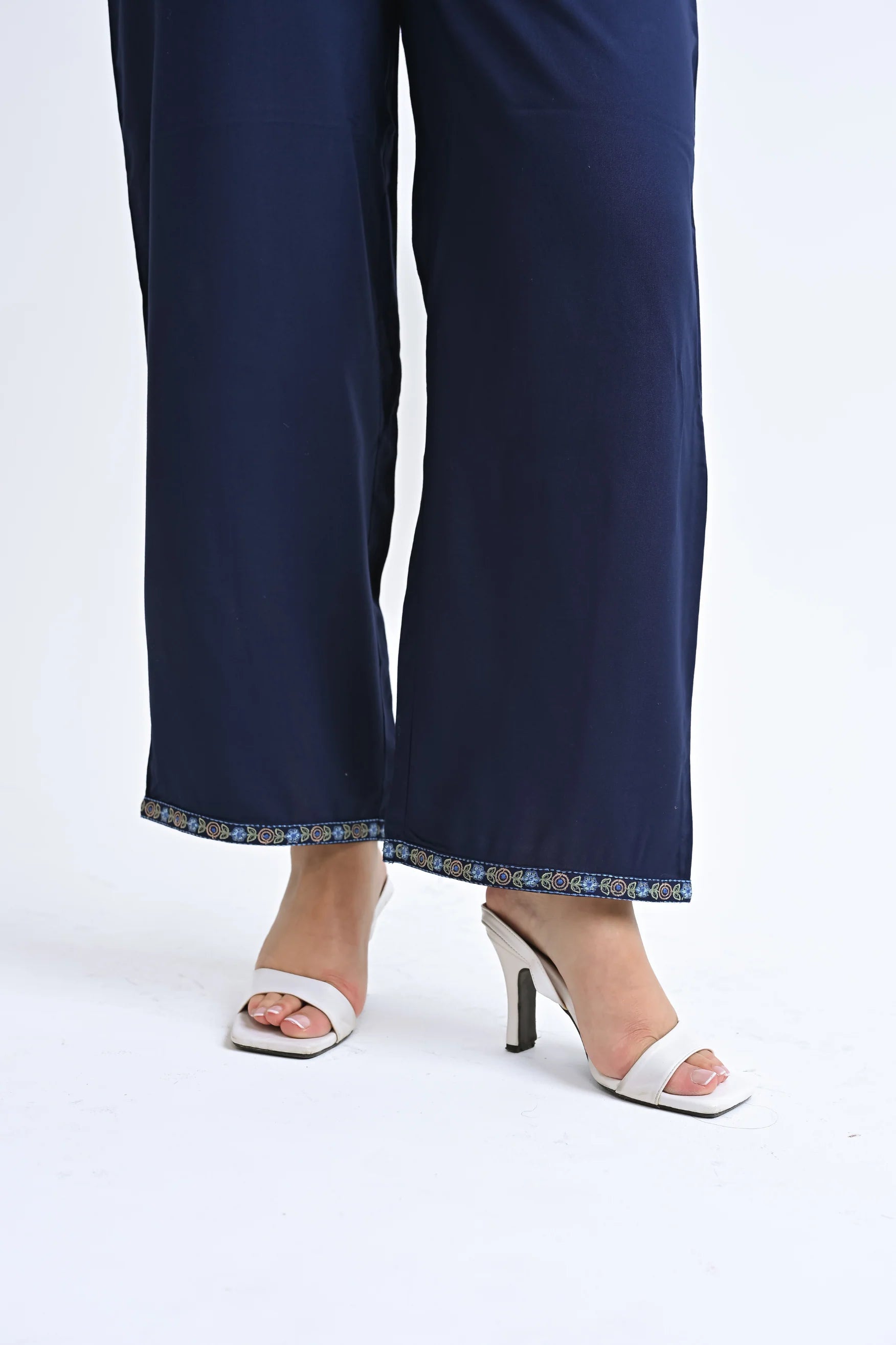 Celine Embroidered Co-ord Set- Navy