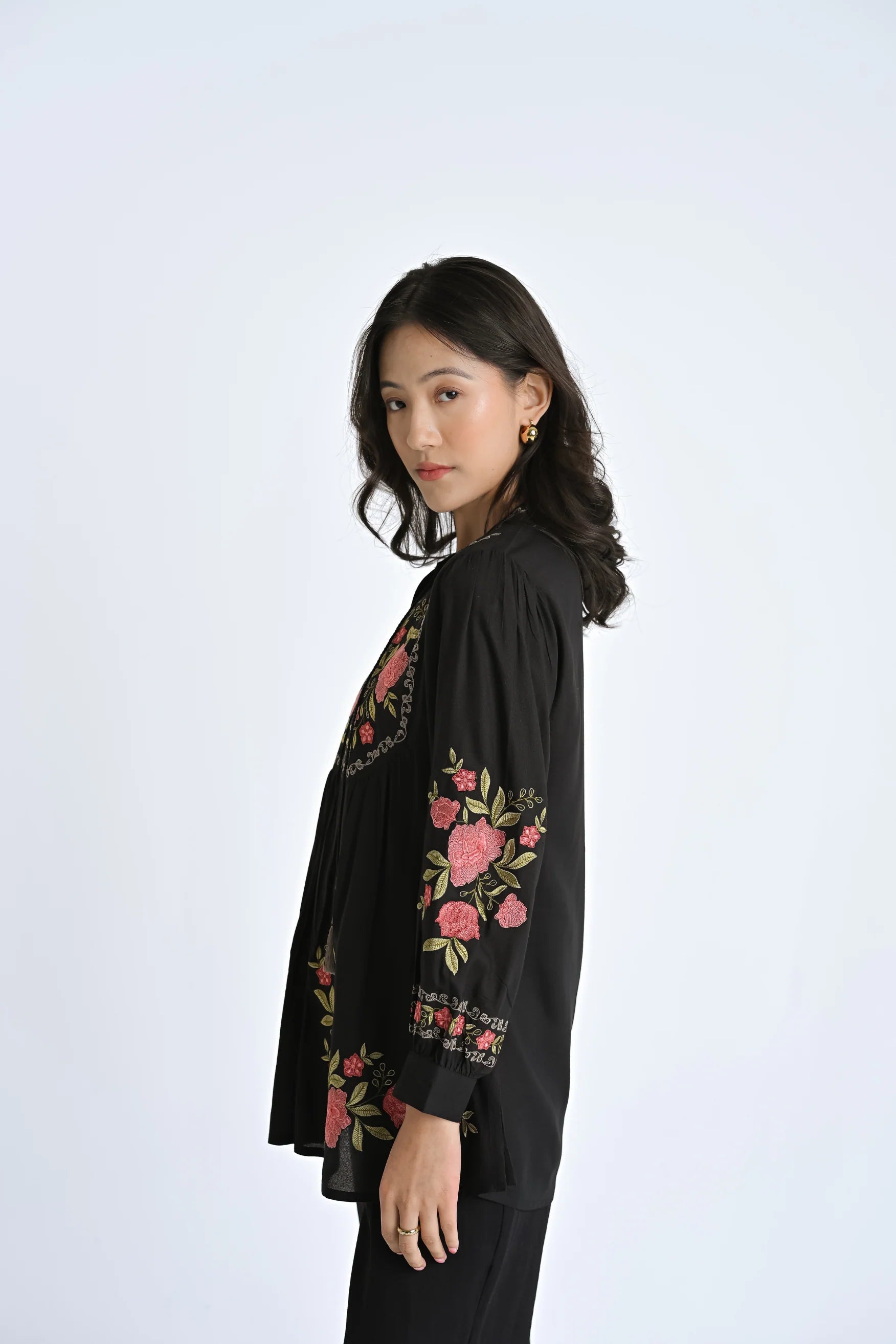 Goa Embroidered Top- Black