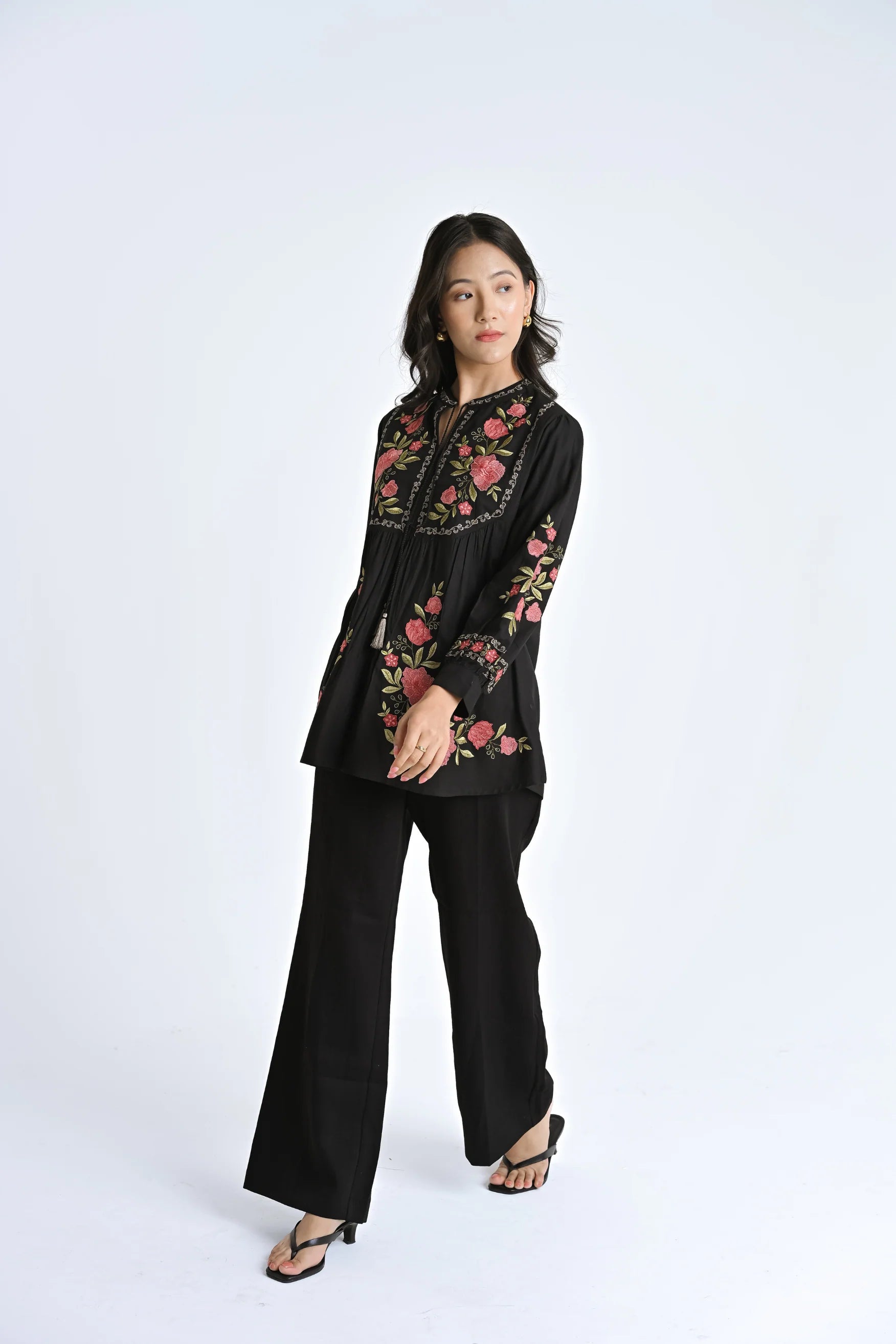 Goa Embroidered Top- Black