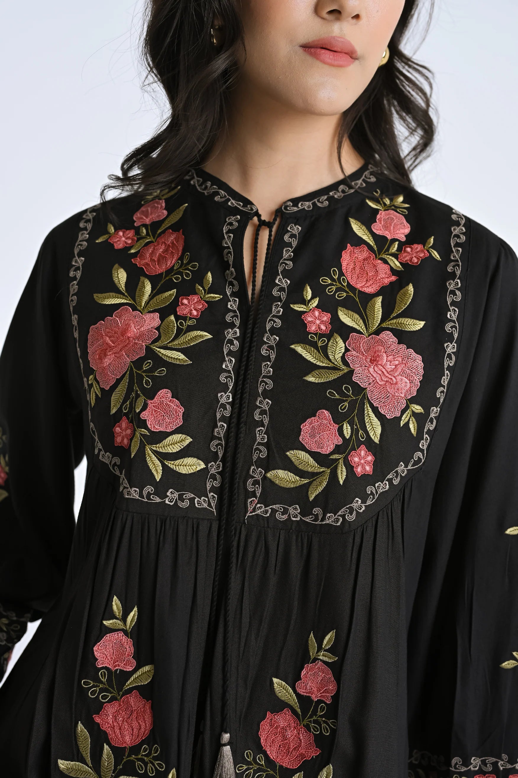 Goa Embroidered Top- Black