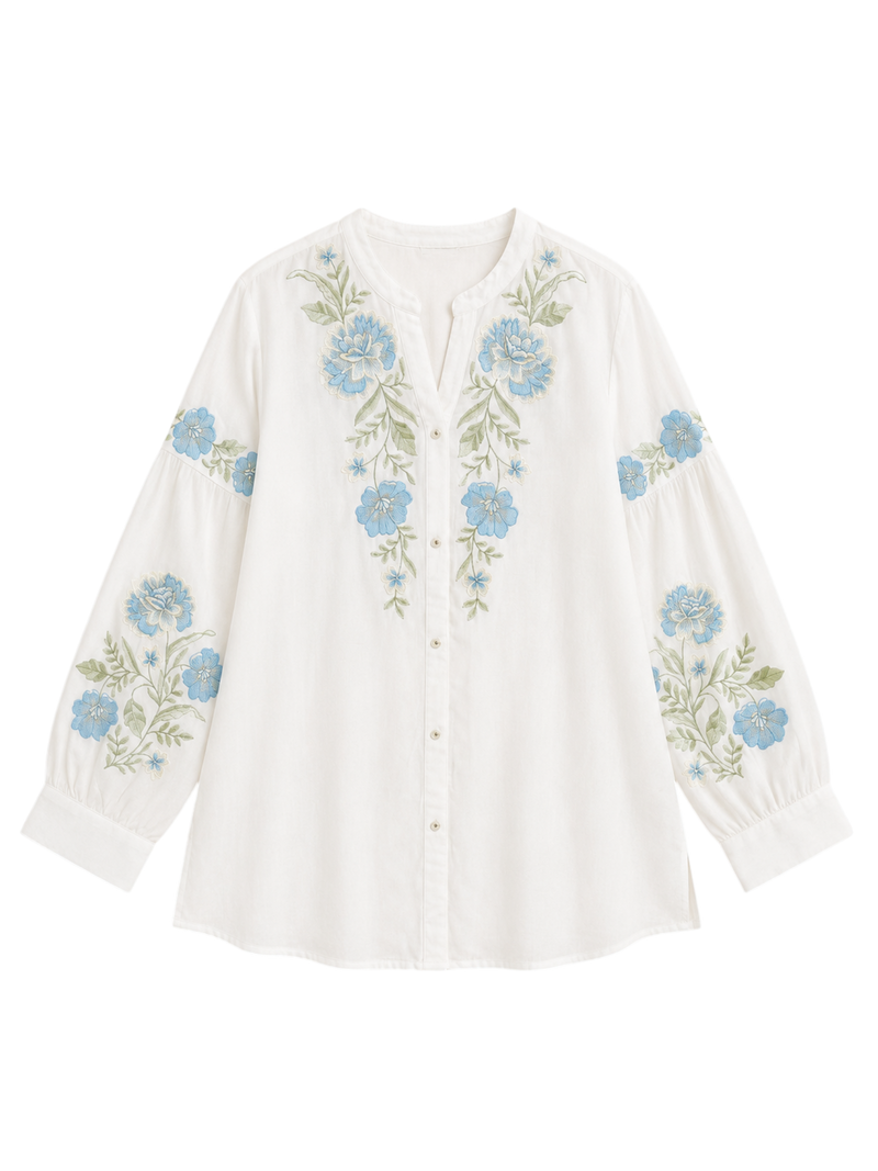 Paros Embroidered Shirt Top