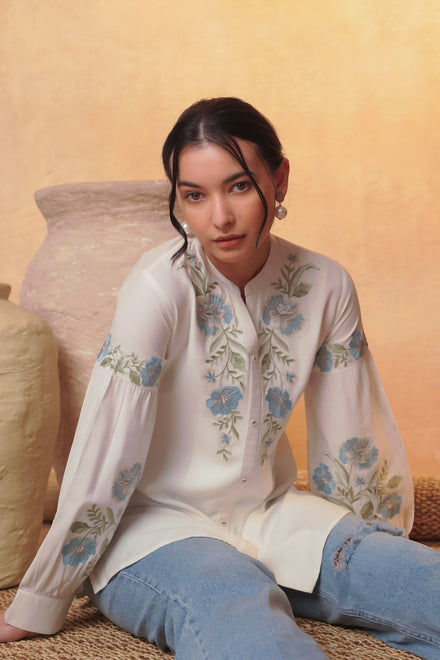 Paros Embroidered Shirt Top