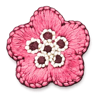 INDIGREY hand-embroidered blossom